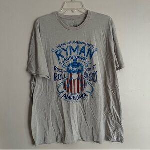Ryman Auditorium grey American flag tee
